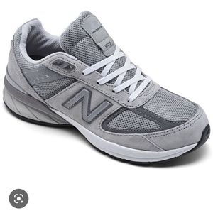 New Balance 990V5 Sneakers, Gray, Sz 36 (US 6.5)